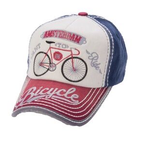 Amsterdam Bicycle Embroidered baseball/trucker hat. Men’s OS